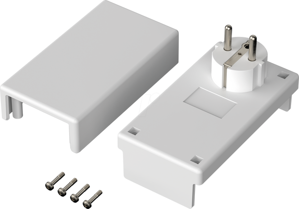 Корпус разъема с вилкой, белый, IP40
