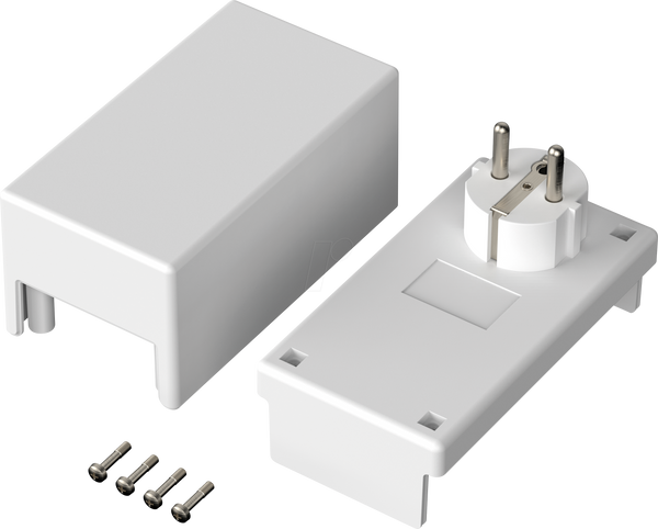 Корпус разъема с вилкой, белый, IP40