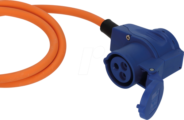 Кемпінг CEE-Kabel mit Winkelkupplung, 3 м, помаранчевий