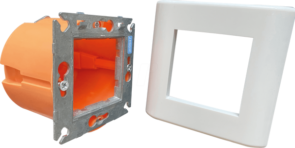 Удобный держатель для модулей Easy 45 с рамкой, 80 x 80 мм, белый.
