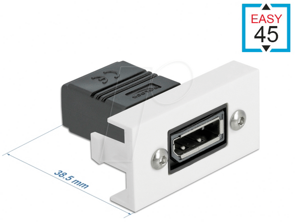 Модуль DisplayPort Easy 45, прямой, 22,5 x 45 мм.
