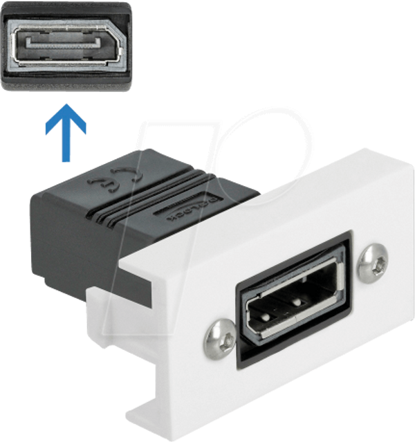 Модуль DisplayPort Easy 45, прямой, 22,5 x 45 мм.