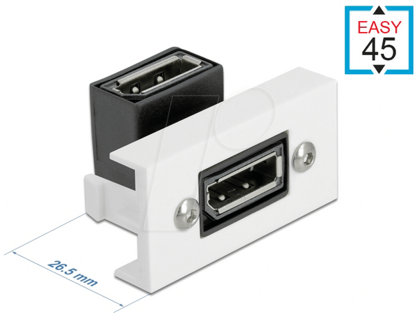 Модуль DisplayPort Easy 45, угловой 90°, 22,5 x 45 мм