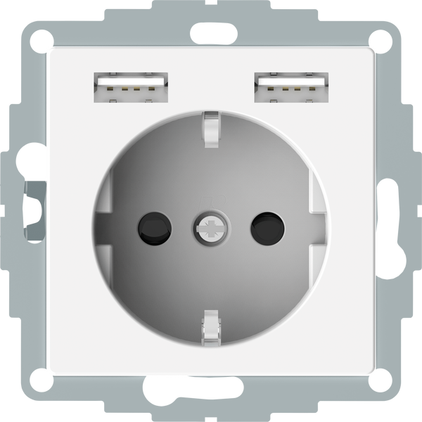 Порт USB, тип А, 2,4 А, 16 А, 250 В, JOY, чистий білий