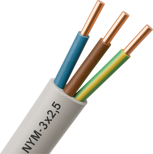 Кабель в оболочке NYM-J - 3 x 2,5 мм², 100 м
