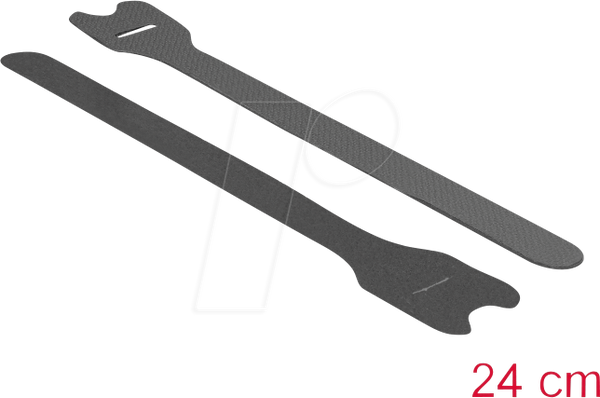 Застібки-липучки, 240 мм x 13 мм, 10 штук, чорні