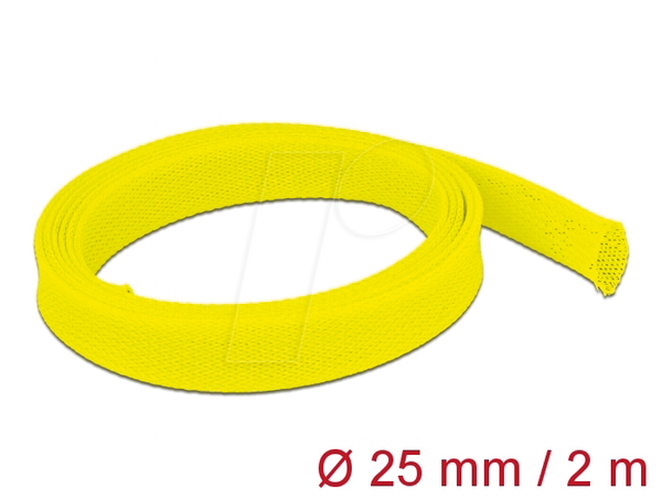 Geflechtschlauch dehnbar 2 m x 25 mm gelb