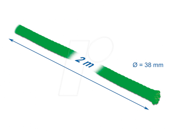 Geflechtschlauch dehnbar 2 m x 38 mm grün