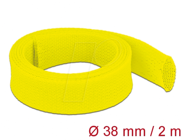 Geflechtschlauch dehnbar 2 m x 38 mm gelb