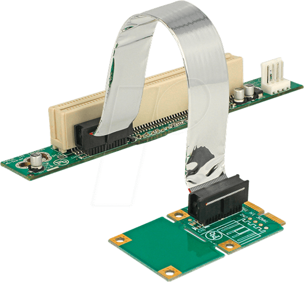 Плата расширения Mini PCI Express > PCI 32 бит / 5 В, левая сторона.