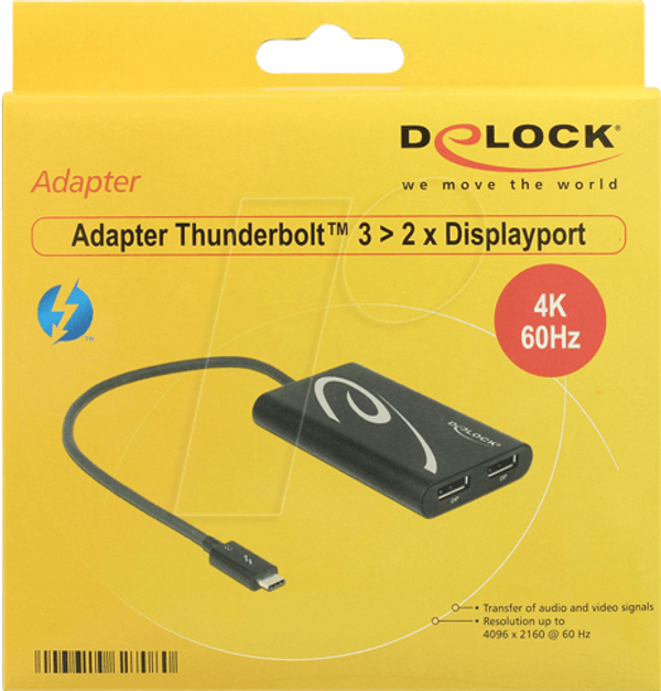 Адаптер Thunderbolt™ 3 штекер > 2 гнезда DP