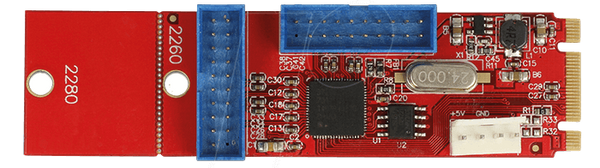 Перехідник M.2 Key B+M чоловічий > 2 x USB 3.0