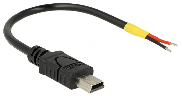 USB 2.0 Mini-B чоловічий > 2 відкриті дроти