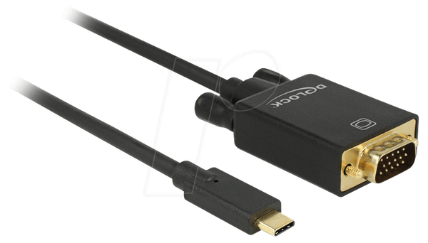 Штекер USB C - штекер VGA, режим DP Alt, 2 м.