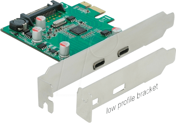 PCIe x1 > 2 зовнішніх порти USB 3.0 Type-C