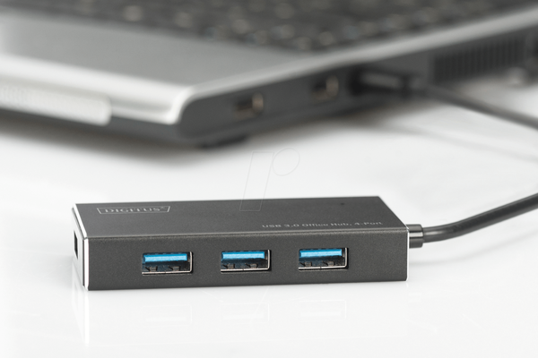 DIGITUS USB 3.0 4-портовий кабельний хаб, 100 см