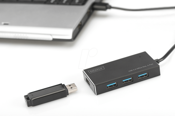 DIGITUS USB 3.0 4-портовий кабельний хаб, 100 см