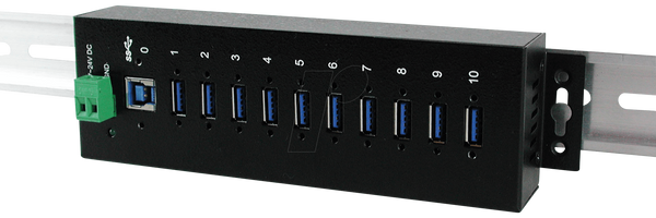 10-портовий металевий концентратор USB 3.0 / 3.1