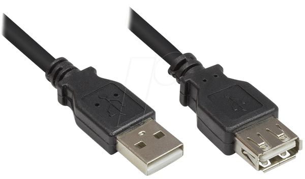 USB 2.0 чоловічий A > жіночий A, 1,8 м