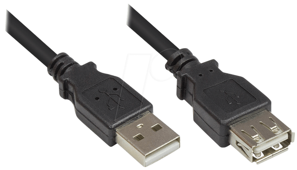 USB 2.0 чоловічий A > жіночий A, 5 м