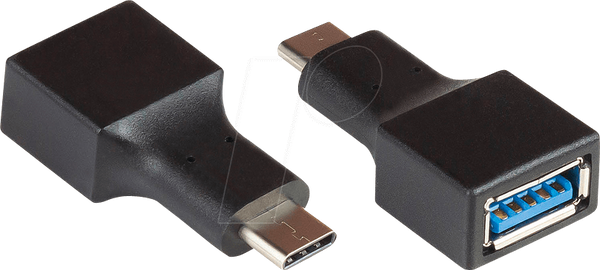 Адаптер USB 3.0, C-подібний штекер > A-подібне гніздо, чорний