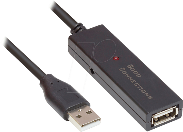 Активний подовжувач USB 2.0, A-вилка < A-розетка, CU, 20 м.