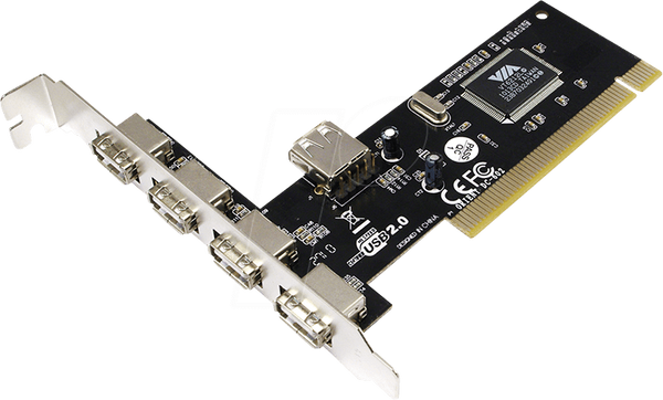 PCI інтерфейсна карта USB 2.0 4+1x