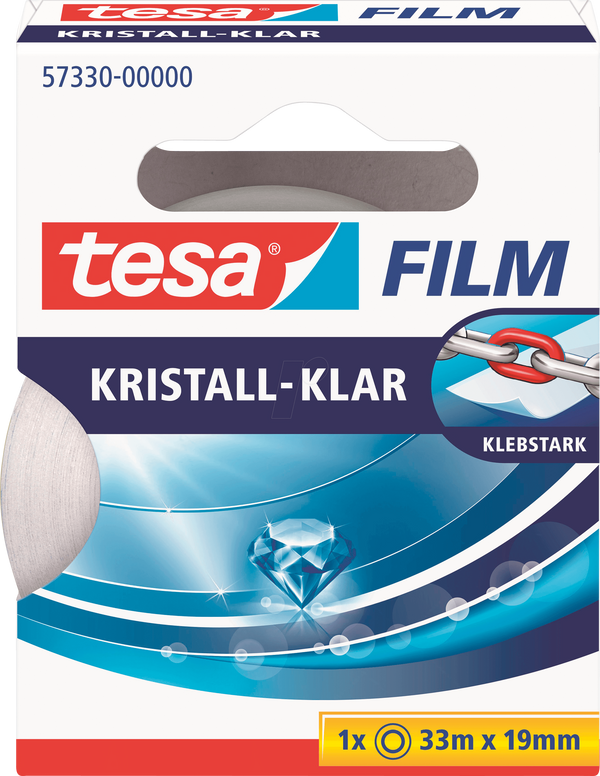 Кришталево прозора плівка tesafilm®, 33 м x 19 мм, 1 рулон