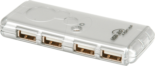 USB 2.0 концентратор 4 порти, без кабелю живлення
