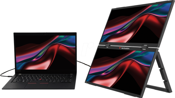 Двойной монитор 39,6 см, соотношение сторон 16:9, разрешение 1080p, USB-C