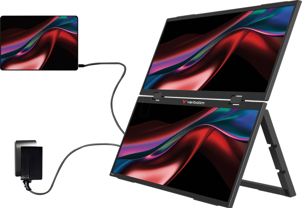 Двойной монитор 39,6 см, соотношение сторон 16:9, разрешение 1080p, USB-C