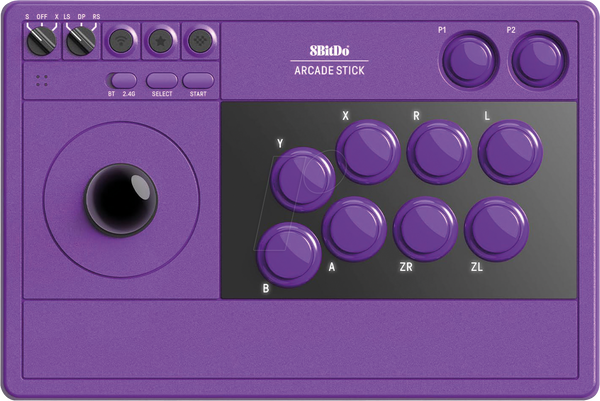 8BitDo Arcade Stick, lila