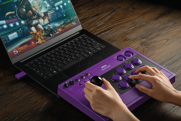 8BitDo Arcade Stick, lila