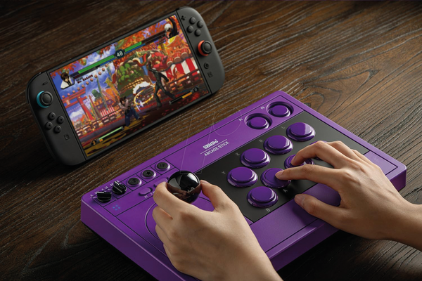 8BitDo Arcade Stick, lila
