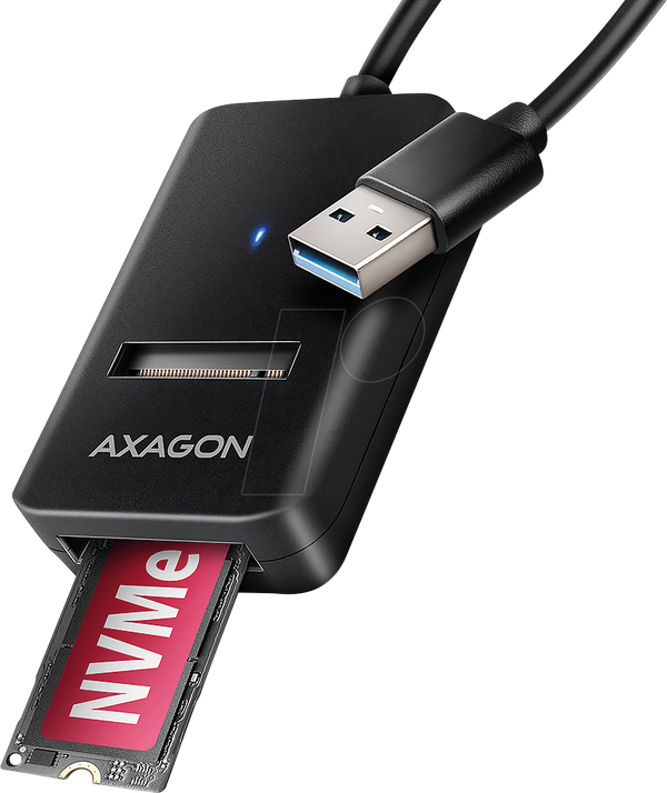 Адаптер AXAGON ADM2-AM NVMe/SATA SSD, 10 см