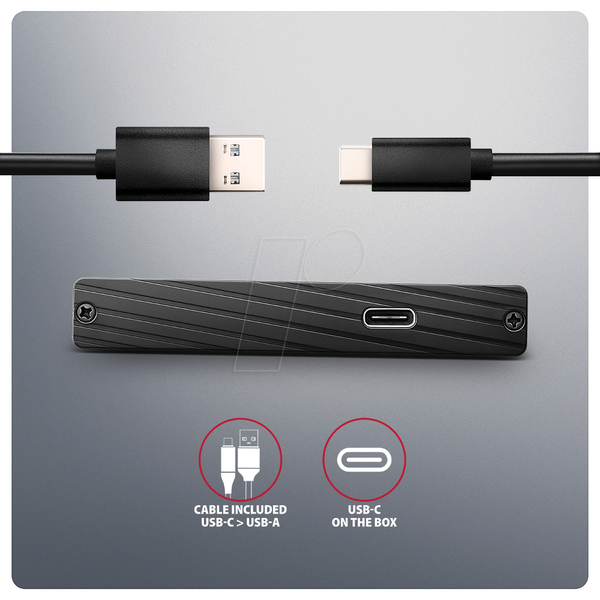 Внешний корпус SATA 2,5 дюйма, USB 3.0, черный.