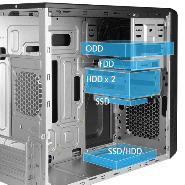 Корпус CHIEFTEC UNI серії UB-03B-350GPB m-ATX, чорний