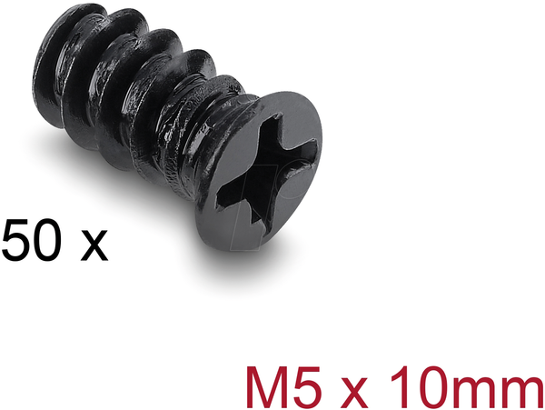 Винт для вентилятора M5 x 10 мм, 50 шт., черный