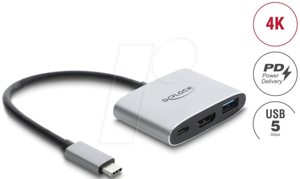 Адаптер USB Type-C™ на HDMI 4K 60 Гц з USB Type-A та USB Typ