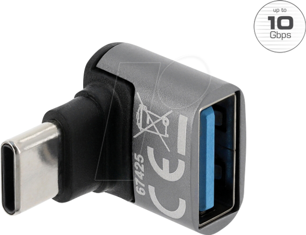 Адаптер USB 10 Gbps USB Type-C™ чоловічий на Type-A жіночий, вгору