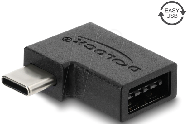 Адаптер USB 2.0 USB Type-C™ чоловічий на Easy USB Type-A жіночий, кутовий