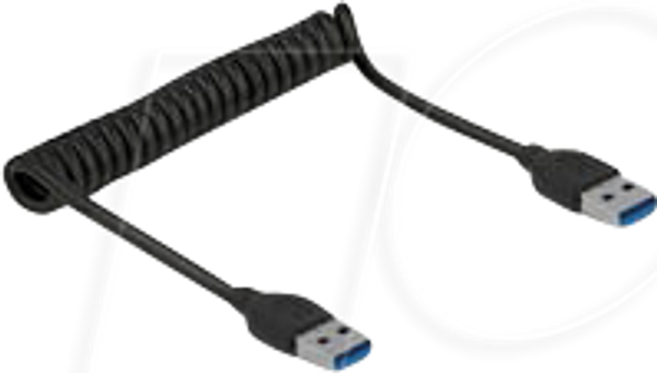 Спіральний кабель USB 3.0, тип A (тато) - тип A (тато)