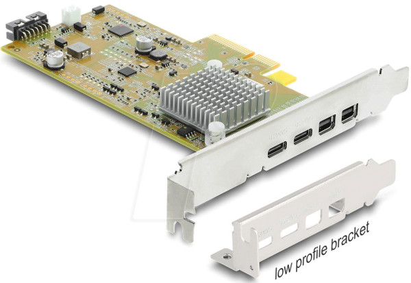 Карта PCI Express x4 на 2 зовнішні порти USB Type-C™ 40 Гбіт/с (DP Alt