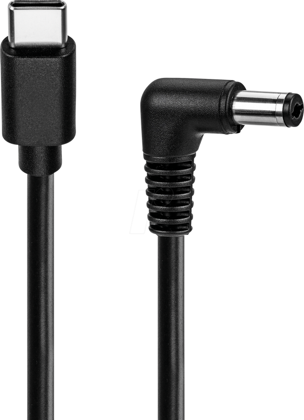 Кабель USB-C на DC 5,5 x 2,5 мм, чорний, 1,0 м