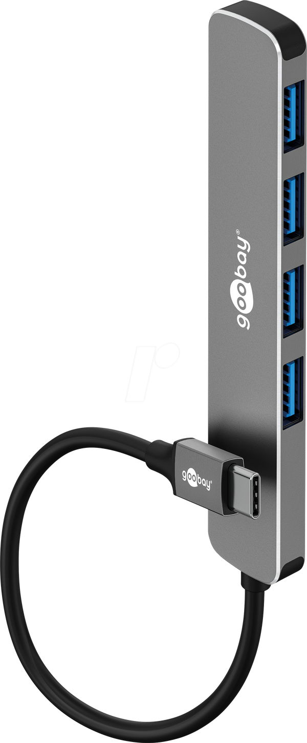 USB-C 3.2 HUB, 4 порти, 4x USB-A 3.2, 5 Гбіт/с, 0,1 м