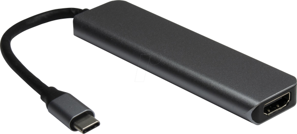 USB-хаб, 5 Гбіт/с, 4-портовий, чорний