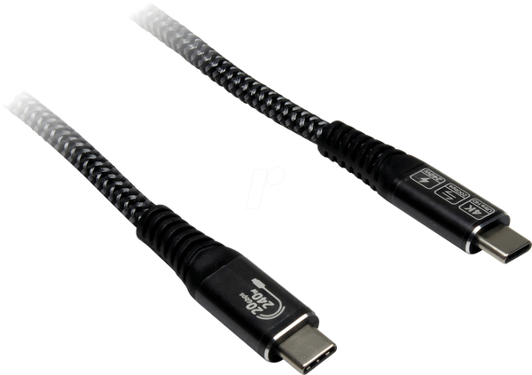 Зарядний кабель Syncand, USB-C -> C, 240 Вт, 20 Гбіт/с, 3 м