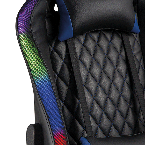 Игровое кресло RGB с подушками для головы и поясницы.