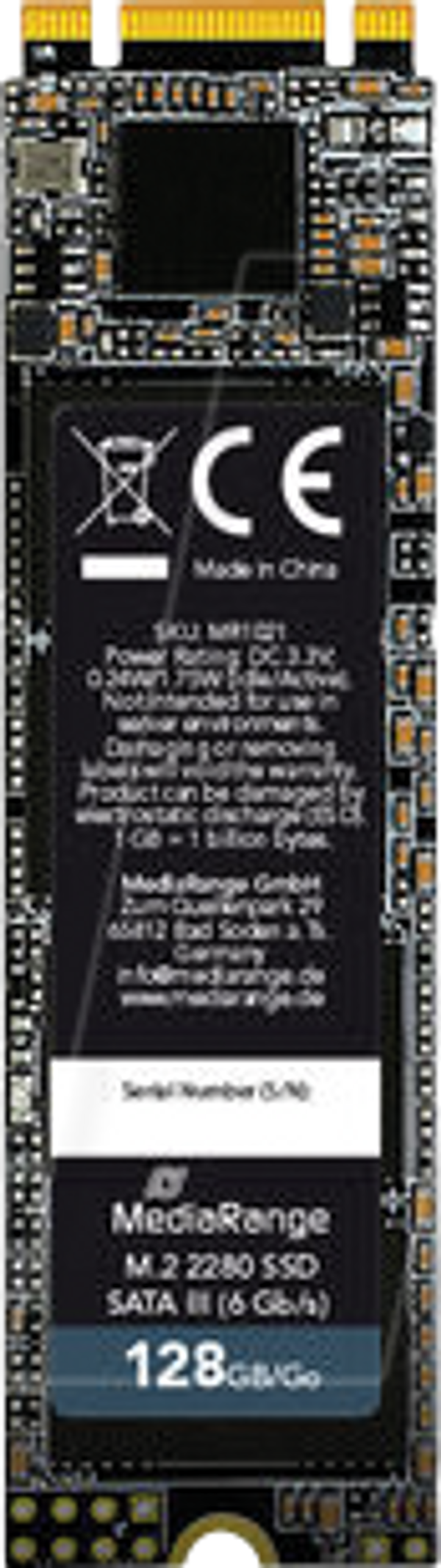 MediaRange SATA SSD 128 МБ, M.2