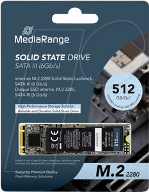 MediaRange SATA SSD 512 МБ, M.2